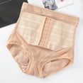 thumbnail image 2 of BYHONG Womens Thin High Waisted Shaping Waist Waist Waist Lifting Beauty Underwear Womens&nbsp;Panties Beige L, 2 of 7