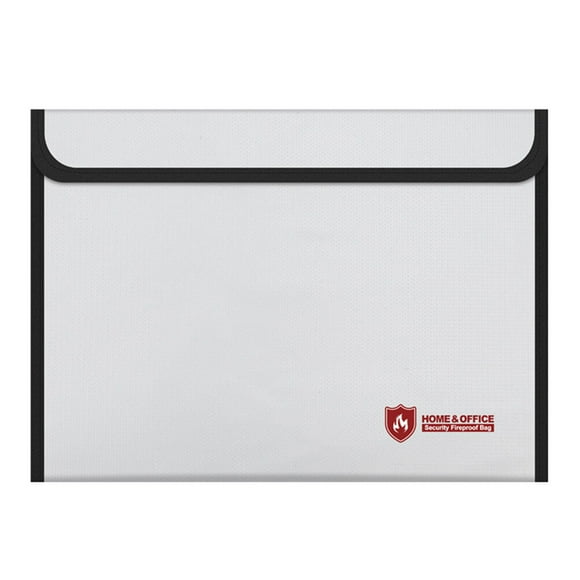 KAKOWELY Safety File Bag Fireproof Safe Storage Bag Documents Bag Waterproof Files Bag,14.96"X11.02"X1.18"