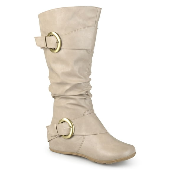 Journee Womens Paris Wide Calf Hidden Wedge Riding Boots