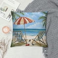 thumbnail image 2 of Creowell  Summer Beach Throw Pillow Covers Starfish Surfboard Palm Tree Seaside Scenery Decorative Pillows Soft  Cushion Cases for Couch Sofa Bed Home Decor, 2 of 5