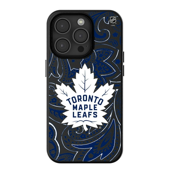 Keyscaper Black Toronto Maple Leafs Paisley iPhone Magnetic Bump Case