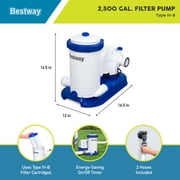 Bestway Flowclear 2,500 GPH Above Ground Swimming Pool Water Filter Pump