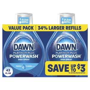 Powerwash Dish Spray Refill, Fresh, 2 Pack
