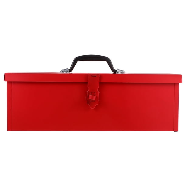 1Pc Iron Sheet Tool Box Household Tool Storage Case Red Portable Toolbox 