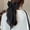 Black, variant on Satin Large Bow Hair Clip with Long Tails, Elegant Back-of-Head Updo Accessory-Red