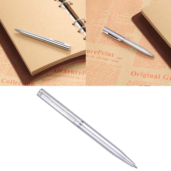 10 Pieces Small Pens Mini Pen Metal Thin Pens Fine Wallet Pocket Metal Pen Miniature Gel Ink Pens for Signature Calligraphy Executive Business 3.9inches