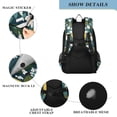 thumbnail image 4 of FORMRS Unisex School Backpack 17" Student Travel Bag with Laptop Compartment, Green Lemon Leaves, 4 of 7