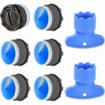 thumbnail image 1 of 6pcs, M18.5 Aerator, Kitchen Bathroom Nozzle, Plastic Sink Faucet Aerator for Water Saving with 2 Keys, Blue, 1 of 4