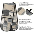 thumbnail image 2 of Yayeee Double Oven Mitt Kitchen Heat Resistant Baking 35" x7" Quilted Glove, Blue Cute Cats, 2 of 6