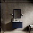 thumbnail image 2 of Castor 30 in W Blue Single Bath Vanity and Carrara Marble Top, 2 of 11