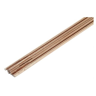 Gas Brazing Rod, Low Fuming Bare Brass, 1/8 in x 36 in, 5 Pound