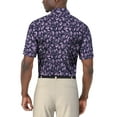 thumbnail image 3 of Ben Hogan Men's and Big Men’s Painted Foliage Print Short Sleeve Golf Polo Shirt, up to Size 5XL, 3 of 5