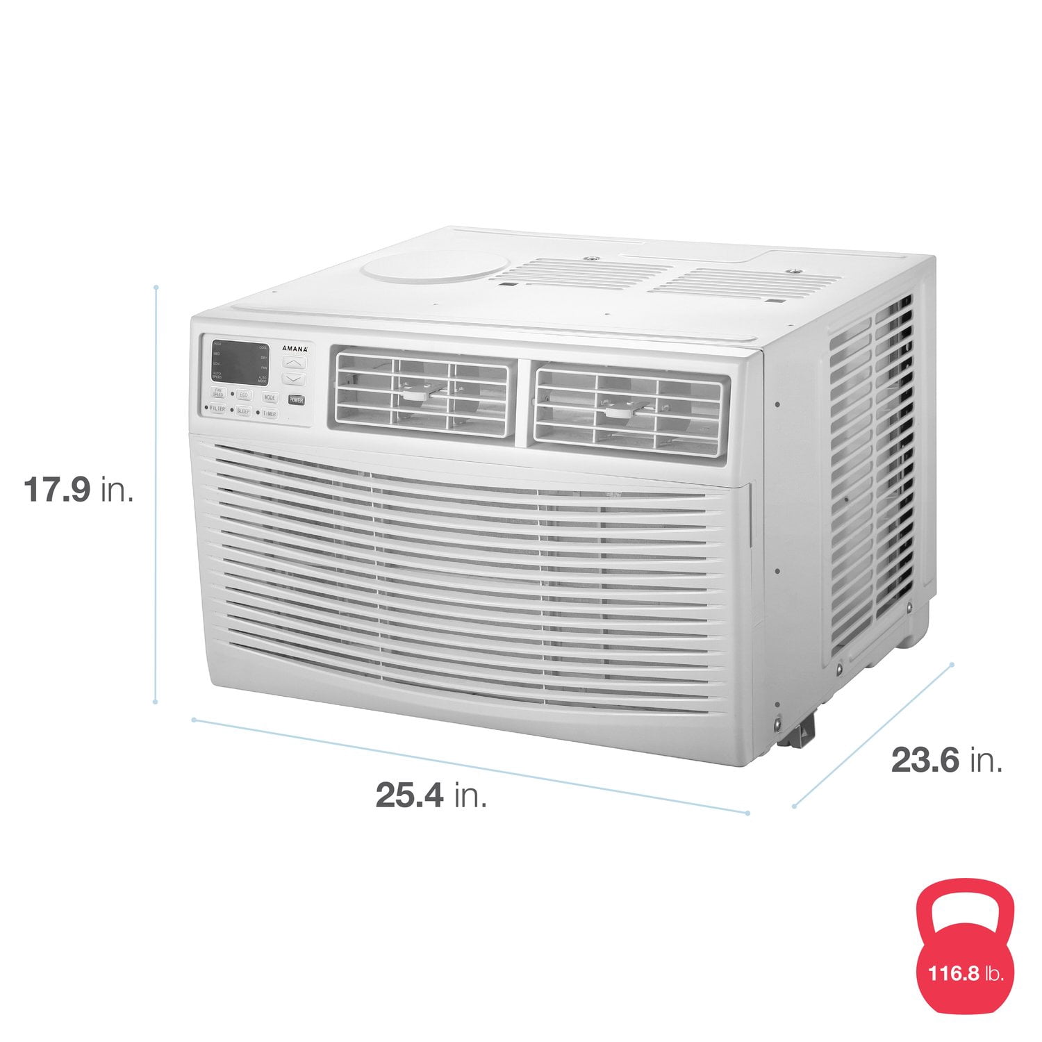Amana 18,000 BTU 230V Window-Mounted Air Conditioner with Remote Control, AMAP182CW