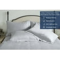 thumbnail image 5 of Delara GOTS Certified 100% Organic Cotton Euro Sham Set of 2, 26"x26", 400TC Long Staple, Ultra Soft, Silky, Breathable, Moisture-Wicking, Light Grey, 5 of 7