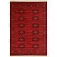 thumbnail image 1 of Unique Loom Tekke Over-Dyed Torkaman Area Rug 7' x 10' Rectangle Red/Black, 1 of 1