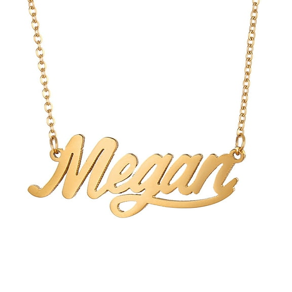 18k Gold Plated Megan Name NecklaceInitial Pendant Jewlery Best Friend Gifts
