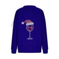 thumbnail image 4 of biudgviw Christmas Sweatshirt for Women Oversized Drop Shoulder Crew Neck Tops Casual Bow Tie Long Sleeve Print Pullover Shirts, 4 of 5