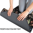 thumbnail image 3 of Red Mushroom Frog Black Pattern Hot Yoga Mat Towel Non Slip for Hot Yoga - Quick-Drying Yoga Mat Cover with 4 Corner Pockets with Travel Bag - Hot Yoga Towel Non Slip 74"x26", 3 of 6
