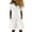 White, variant on Summer Collared Denim Romper for Women Casual Short Sleeve Button Down Shirt Romper Baggy Wide Leg Jeans Jumpsuit with Pockets S