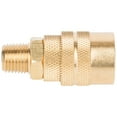 thumbnail image 2 of STEELMAN 1/4-Inch Industrial Brass Coupler 1/4-Inch Male NPT 10-Pack, 60333, 2 of 3