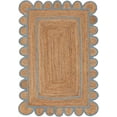 thumbnail image 2 of KLAVATE Natural Jute Hand Braided Scalloped Farmhouse Area Rug, 2 of 5