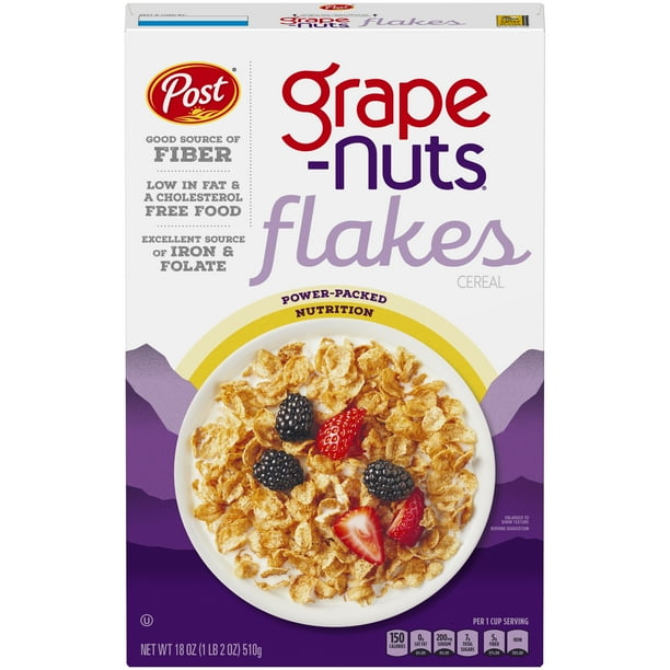 Post Grape Nut Flakes Cereal, 18oz