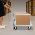 thumbnail image 3 of Heavy Duty Flatbed Cart, 2200LB Folding Push Cart Dolly, 36 x 24in Furniture Cart with 360 Degree Swivel Wheels, Large Flatbed Cart Platform Hand Dolly for Groceries, Garage, Warehouse, 3 of 7