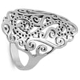 thumbnail image 4 of Dot Infinity Swirl Filigree Wide Vintage Ring Sterling Silver Band 925 Jewelry Female Male Size 7, 4 of 4