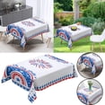 thumbnail image 2 of TOWED22 Independence Day Table Cloth Coffee Table Table Cloth Holiday Decoration Cloth Cotton Linen 70x70cm(D), 2 of 5