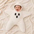 thumbnail image 5 of Halloween Baby Starfish Onesie, Thick Imitation Fleece Starfish Newborn Romper, Infant Footie Jumpsuit Winter Warm Outfits, 5 of 8