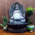 thumbnail image 3 of Estatua de Buda Colco Fuente de Agua Decoración Cascada Interior Gris, 3 of 6