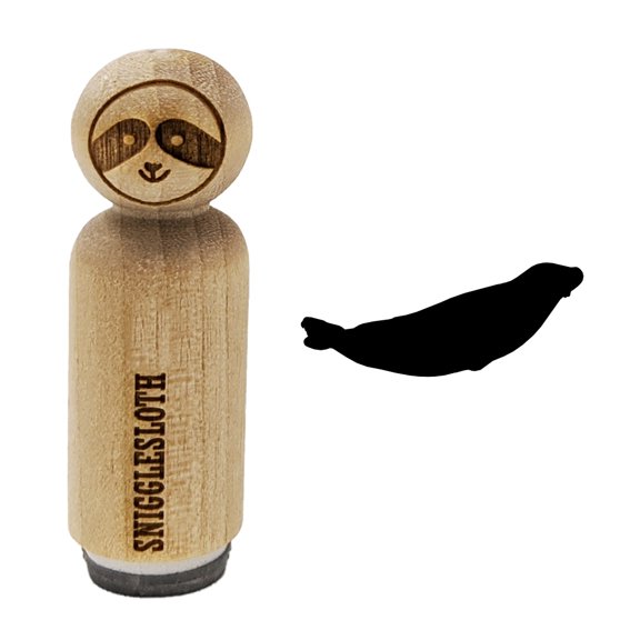 Seal on Tummy Solid Rubber Stamp for Scrapbooking Crafting Stamping - Large 1-1/4 Inch