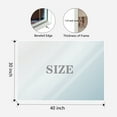 thumbnail image 7 of 40x30 Inch Metal White Frame Mirror for Bathroom, Brushed Rectangular Corner Vanity, Lightweight Deep Set Design Large Wall Mirrors Decorative, Hangs Horizontal & Vertical, 7 of 7
