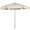 Beige, variant on 7.5' Hex Garden Patio Umbrella 6 Rib Push Up Bright Aluminum with Black Vinyl Coated Weave Canopy