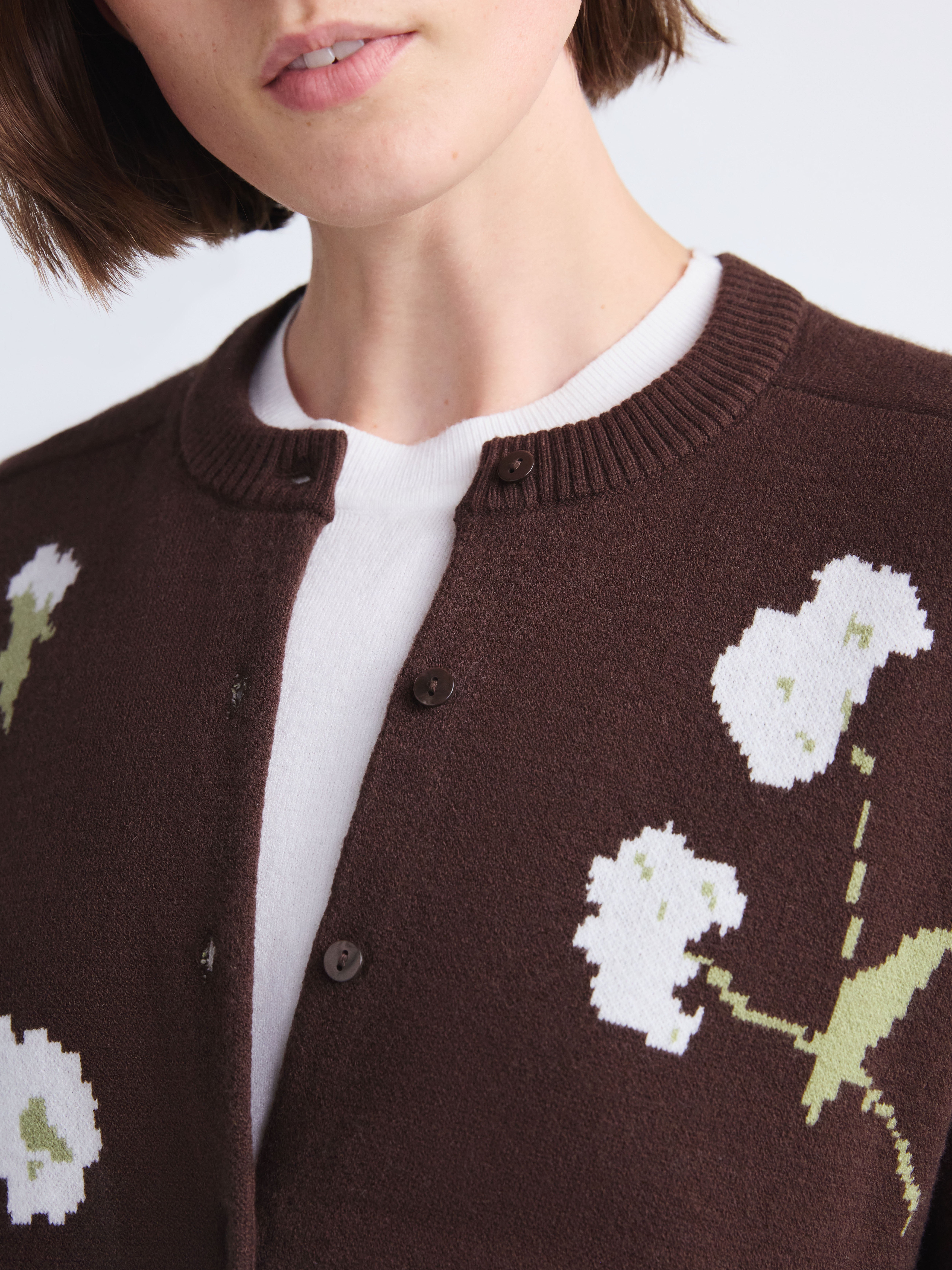 INSCRIRE アンスクリア   flower jacquard gilet INSCRIRE(アンスクリア)】 WOOL OVER SIZE GILET｜PARIGOT ONLINE