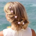 thumbnail image 5 of 20Pcs Mini Pink Flower Hair Clips with Rhinestone Cute Hair Pins Decorative Hair Clips Wedding Hair Barrettes Bridal Hair Accessories for Girls Women, 5 of 16