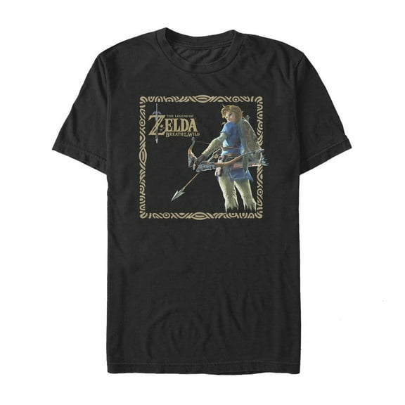 Men's Nintendo Legend of Zelda Breath of the Wild Frame  Graphic Tee Black Small