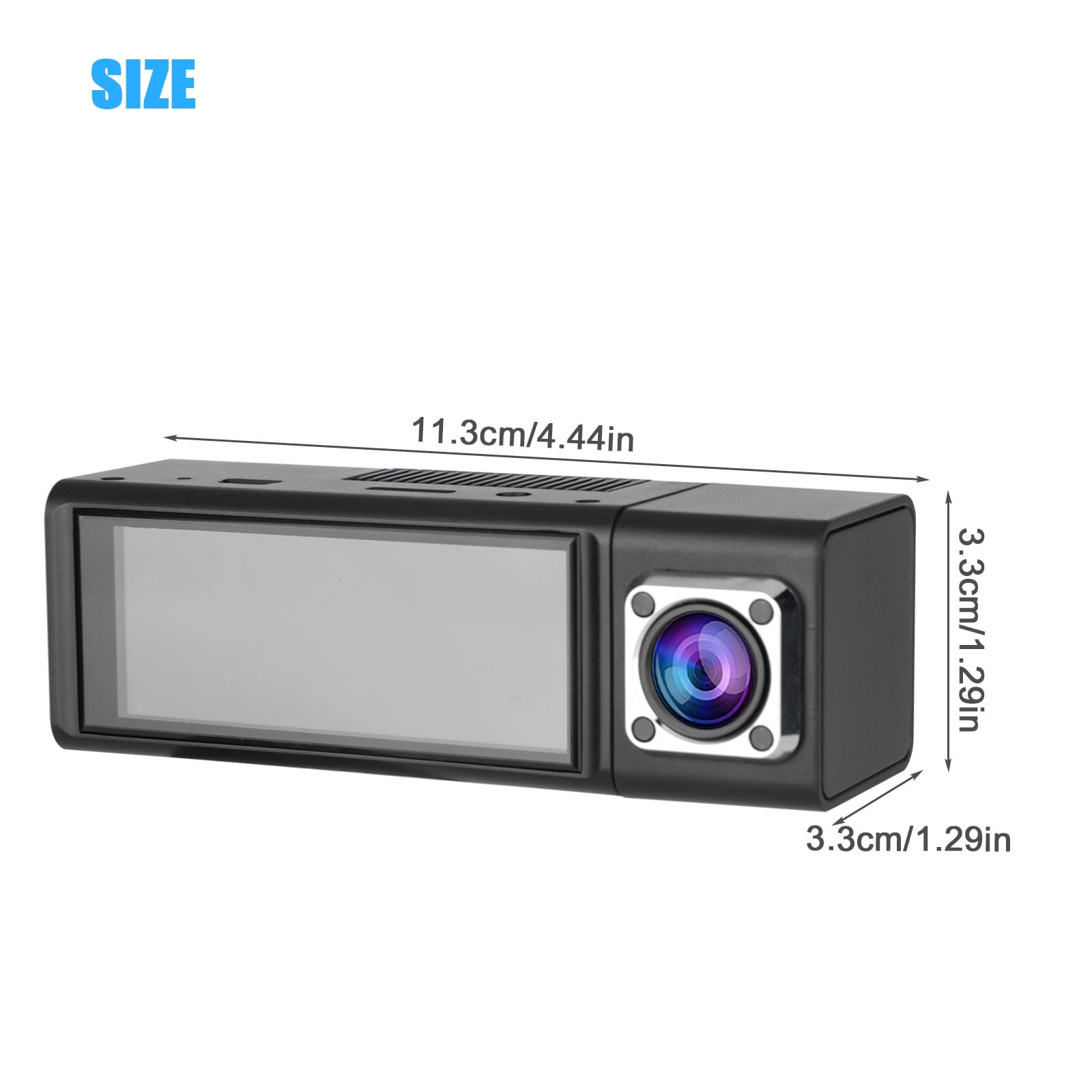 Car Dual Dash Cam, EEEkit 1080P Front and 720P Rear Dual Lens Dash Camera  with Night Vision, 170° Wide Angle, 4inch IPS Display, Car DVR Dashboard