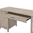 thumbnail image 3 of Atlin Designs Farmhouse Wood Computer Desk with Storage in Gray, 3 of 9