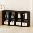 thumbnail image 6 of Furinno Hermite 8-Cube Open Shelves Kitchen Storage, Kitchen Island, Bakers Rack, Buffet Sideboard, Dark Oak, 6 of 6