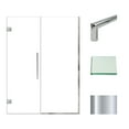 thumbnail image 2 of Transolid Ehtb545247610c-T Elizabeth 76" High X 54-1/2" Wide Hinged Semi Frameless Shower, 2 of 7