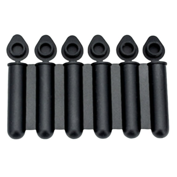 Farfi Ice Stick Mold with Lid 6 Hole Reusable Food Grade Easy to Clean Ice Making Silicone Finger Shape Ice Tray for Home (Black)