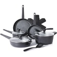 thumbnail image 1 of SOHO 15Pcs Cookware Set – Pots and Pans Set Non Stick with Rock.TEC – Compact for Urban Kitchens, Nothing Sticks, Never Warps, Lasts Longer, Induction & Dishwasher Safe, Black, 1 of 9