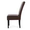 thumbnail image 5 of 2 Dark Brown Upholstered Dining Chair Group - Contemporary, Rubberwood Elegant, Legs, 5 of 7