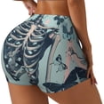 thumbnail image 1 of Balery Butterflies Skull Bows Pantalones cortos de entrenamiento estampados para mujer, sin costuras, ajustados, para gimnasio, yoga, correr, deportes, ejercicio activo, fitness.-Large, 1 of 8