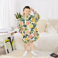 thumbnail image 6 of FORMRS Wearable Blanket Hoodie with Sleeves for Kids Cozy Flannel Sweatshirt, Citrus Fruits, 6 of 7