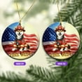 thumbnail image 2 of Firefighter Shiba Inu Hero Rescue Fire Dept Fireman USA Flag Ceramic Round Ornament Shibas Dog Lovers Gifts Idea Home Tree Decor - 02026, 2 of 5