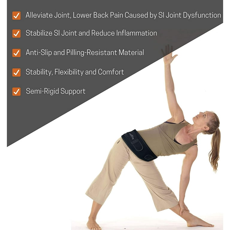 Sacroiliac Hip Belt for Women and Men That Alleviates Sciatic, Pelvic, Lower  Back, Leg and Sacral Nerve Pain Caused by Si Joint Dysfunction