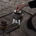 thumbnail image 3 of Outdoor Camping Stoves Rack Portable Stainless Steel Furnace Frame Windshield Multifunctional Picnic BBQ Cooking Accessory Fire Burn Pit Stand Wind Screen, 3 of 7