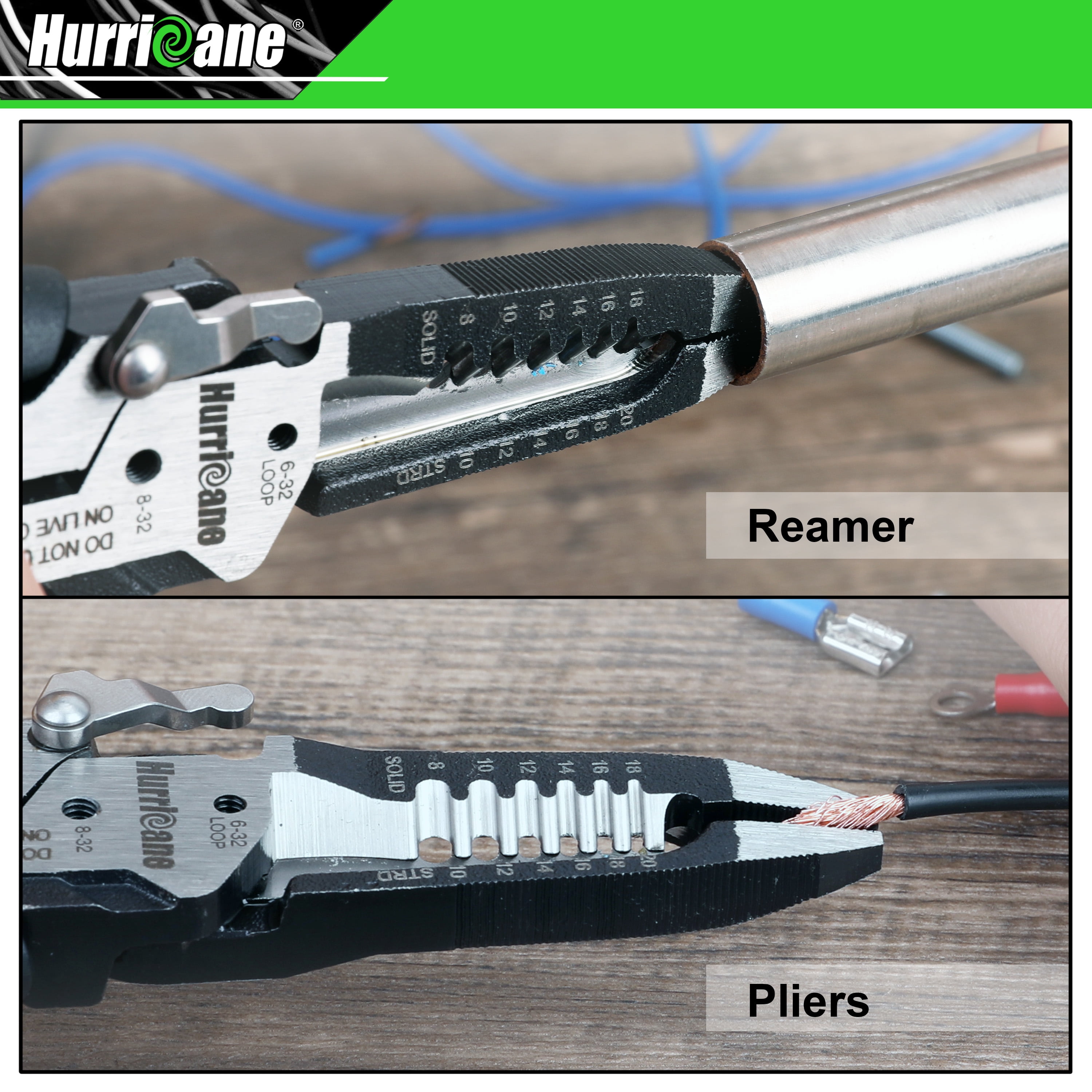 6-in-1 Wire Stripper Crimping Tool,Multifunctional Electrical Pliers for Cable Stripper